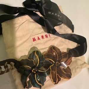 MARNI flower and ribbon belt.